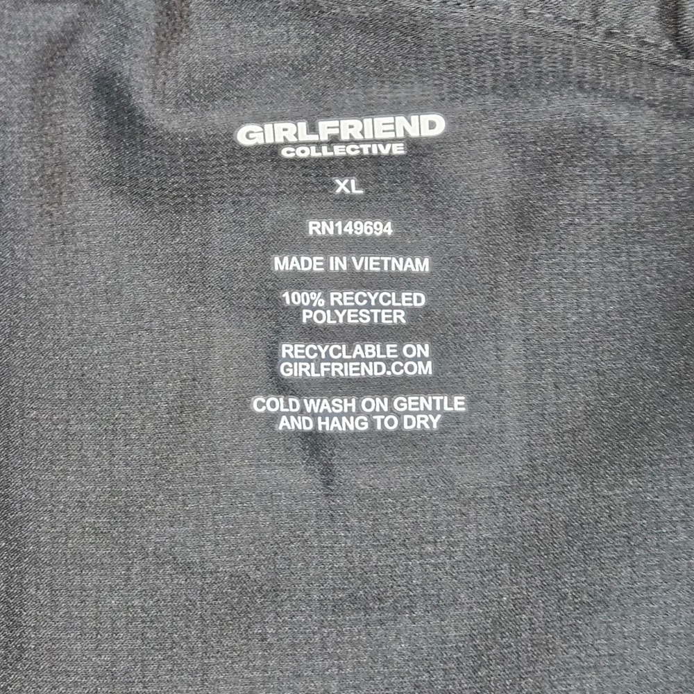 Girlfriend Collective Black Heidi Windbreaker Cropped Hooded Jacket XL NWT - Picture 4 of 11